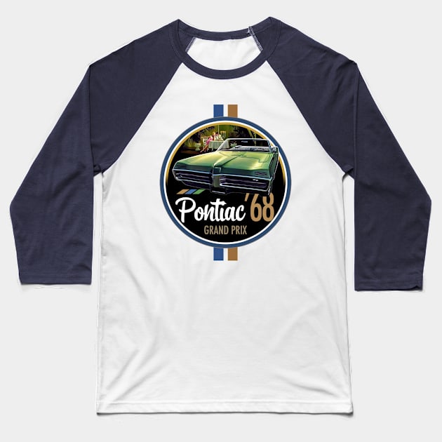 Vintage classic car 1968 Baseball T-Shirt by Trazzo